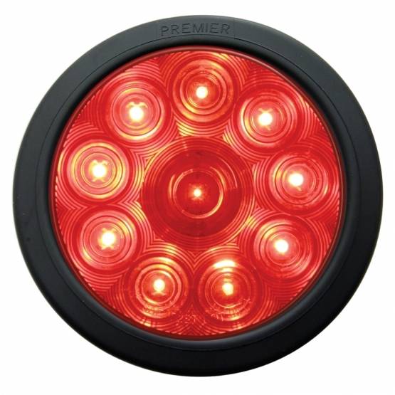 UNITED PACIFIC - UNITED PACIFIC - 38770BRK - KIT DE LUCES REDONDAS DE 10 LED DE 4" (PARADA, GIRO Y TRASERA) - LED ROJO/LENTE ROJA