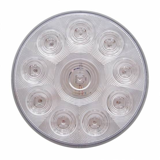 UNITED PACIFIC - UNITED PACIFIC - 38772 - LUZ REDONDA DE 10 LED DE 4" (PARADA, GIRO Y TRASERA) - LED ROJA/LENTE TRANSPARENTE