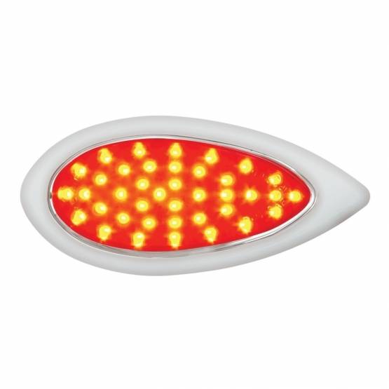 UNITED PACIFIC - UNITED PACIFIC - 38804 - LUZ EN LÁGRIMA DE 39 LED CON BISEL DE PLÁSTICO (PARADA, GIRO Y COLA) - LED ROJO/LENTE ROJA