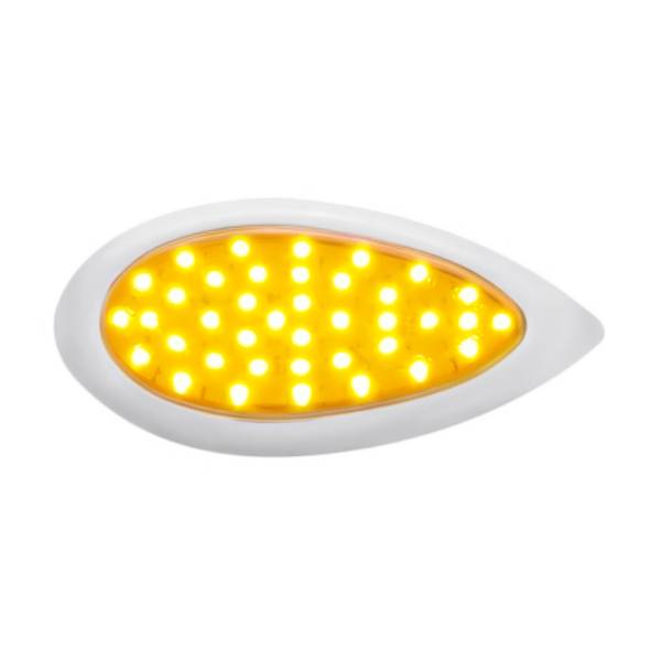 UNITED PACIFIC - UNITED PACIFIC - 38805 - LUZ DE INTERMITENTE DE 39 LED EN "LÁGRIMA" CON BISEL - LED ÁMBAR/LEENTE ÁMBAR