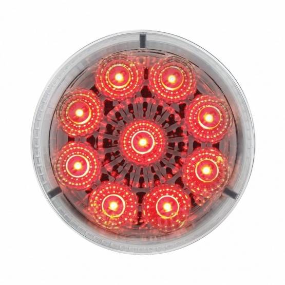 UNITED PACIFIC - UNITED PACIFIC - 38852 - LUZ REFLECTOR REDONDA DE 9 LED DE 2" (LIQUIDACIÓN/MARCADOR) - LED ROJO/LENTE TRANSPARENTE