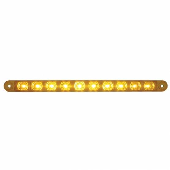UNITED PACIFIC - UNITED PACIFIC - 38942 - BARRA DE LUCES DE SEÑAL DE GIRO DE 10 LED DE 9" - LED ÁMBAR/LEENTE ÁMBAR