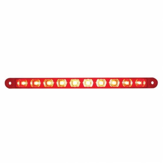 UNITED PACIFIC - UNITED PACIFIC - 38943 - BARRA DE LUCES DE 10 LED DE 9" (PARADA, GIRO Y TRASERA) - LED ROJO/LENTE ROJA