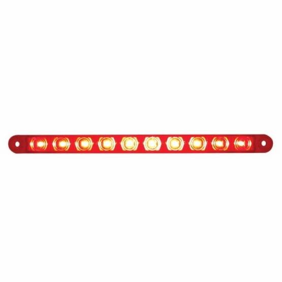 UNITED PACIFIC - UNITED PACIFIC - 38943B - BARRA DE LUCES DE 10 LED DE 9" (PARADA, GIRO Y TRASERA) - LED ROJO/LENTE ROJA (A GRANEL)