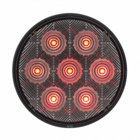 UNITED PACIFIC - UNITED PACIFIC - 39118 - LUZ DE COMPETENCIA REDONDA DE 7 LED DE 4" (PARADA, GIRO Y TRASERA) - LED ROJA/LENTE TRANSPARENTE
