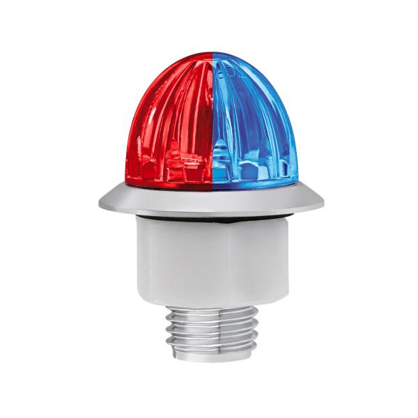 UNITED PACIFIC - UNITED PACIFIC - 39236 - LUZ DOBLE FURY MINI WATERMELON DE 4 LED DE 3/4" CON LENTE TRANSPARENTE (LIQUIDACIÓN/MARCADOR) - LED ROJO Y AZUL