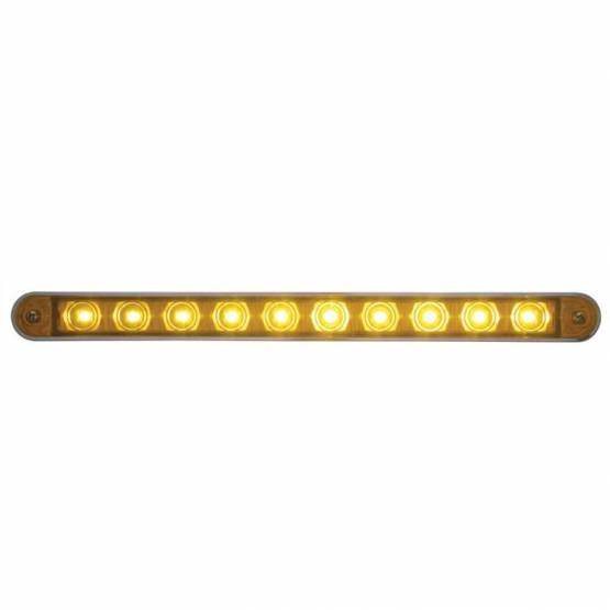 UNITED PACIFIC - UNITED PACIFIC - 39306 - BARRA DE LUCES DE SEÑAL DE GIRO DE 10 LED DE 9" CON BISEL - LED ÁMBAR/LEENTE ÁMBAR