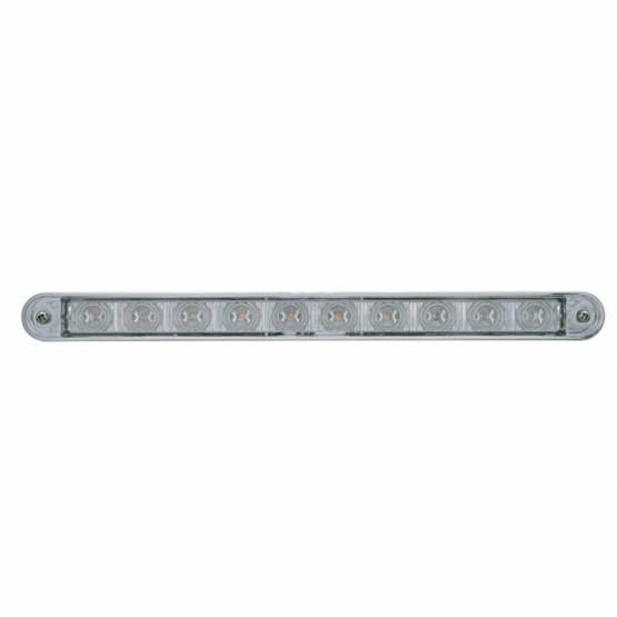 UNITED PACIFIC - UNITED PACIFIC - 39308 - BARRA DE LUCES DE SEÑAL DE GIRO DE 10 LED DE 9" CON BISEL - LED ÁMBAR/LEENTE TRANSPARENTE