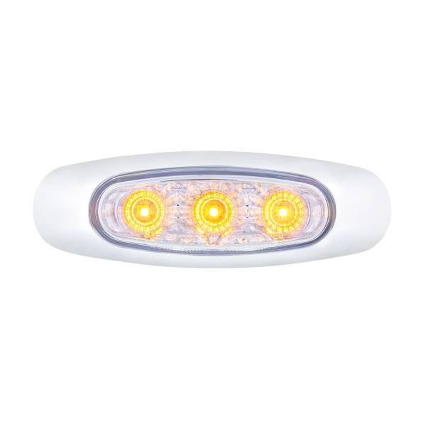 UNITED PACIFIC - UNITED PACIFIC - 39311 - LUZ REFLECTORA DE 5 LED (AUXILIAR/UTILIDAD) CON LUZ DE ZANJA LATERAL - LED ÁMBAR/LENTE TRANSPARENTE (TARJETA)