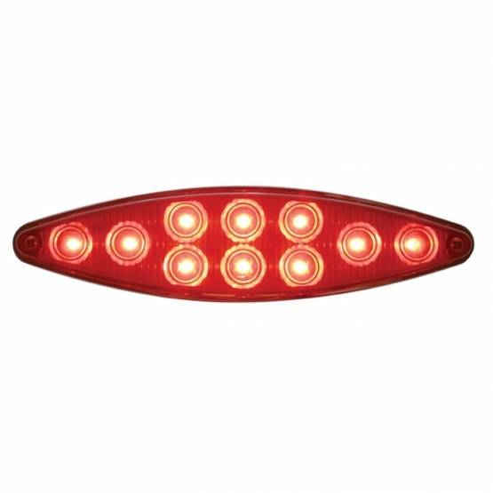 UNITED PACIFIC - UNITED PACIFIC - 39402 - LUZ "OJO DE GATO" DE 10 LED CON BISEL (PARADA, GIRO Y COLA) - LED ROJO/LENTE ROJA