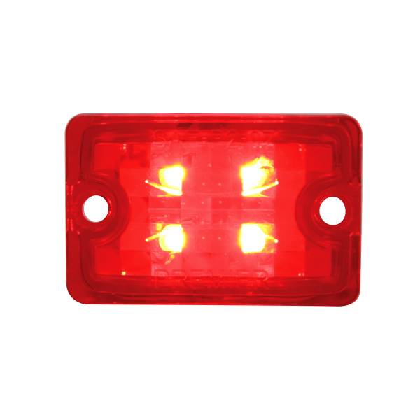 UNITED PACIFIC - UNITED PACIFIC - 39512B - LUZ DE VARILLA PEQUEÑA DE 4 LED SOLAMENTE - LED ROJO/LENTE ROJA (A GRANEL)
