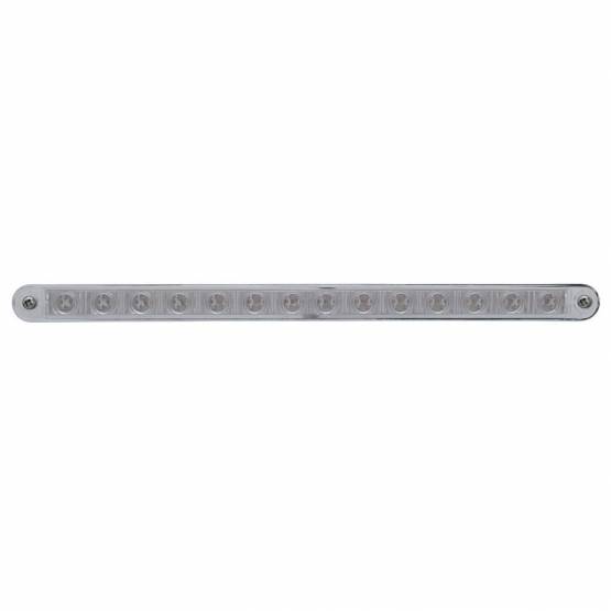 UNITED PACIFIC - UNITED PACIFIC - 39608 - BARRA DE LUCES DE SEÑAL DE GIRO DE 14 LED DE 12" CON BISEL - LED ÁMBAR/LEENTE TRANSPARENTE