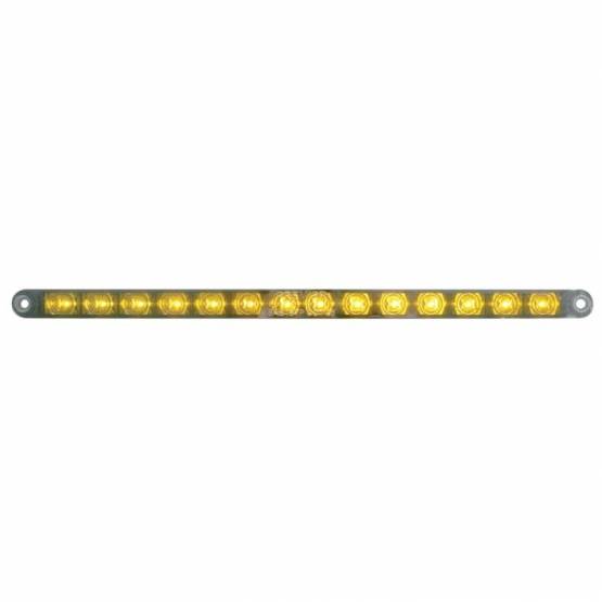 UNITED PACIFIC - UNITED PACIFIC - 39644B - TIRA DE LUCES AUXILIARES DE 14 LED DE 12" - LED ÁMBAR/LENTE CROMADA (A GRANEL)