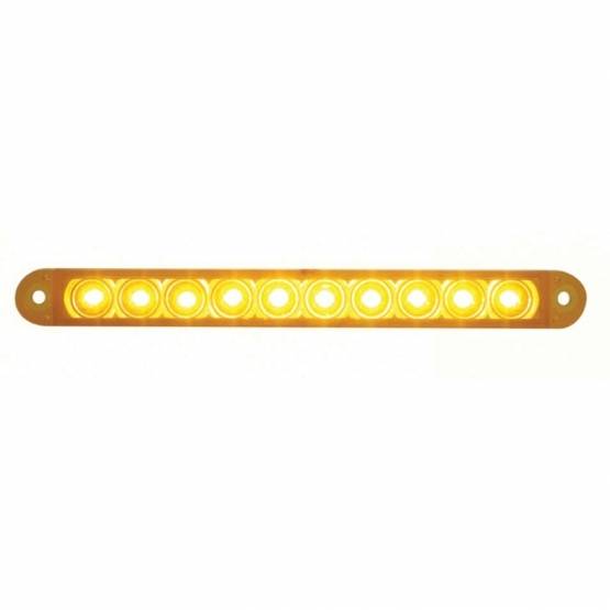 UNITED PACIFIC - UNITED PACIFIC - 39684B - BARRA DE LUCES DE SEÑAL DE GIRO DE 10 LED DE 6-1/2" - LED ÁMBAR/LENTE ÁMBAR (A GRANEL)