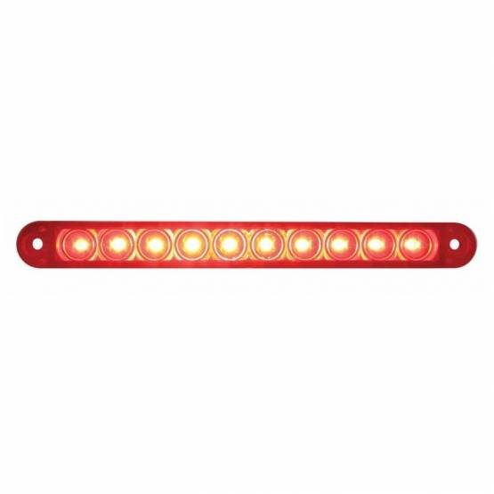 UNITED PACIFIC - UNITED PACIFIC - 39685 - BARRA DE LUCES DE 10 LED DE 6-1/2" SOLAMENTE (PARADA, GIRO Y COLA) - LED ROJO/LENTE ROJA