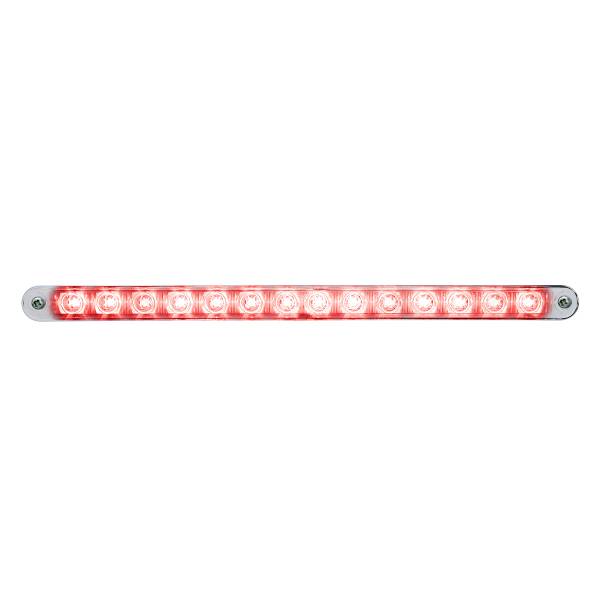 UNITED PACIFIC - UNITED PACIFIC - 39699 - TIRA DE LUCES AUXILIARES DE 14 LED DE 12" CON BISEL - LED ROJO/LEENTE CROMADA