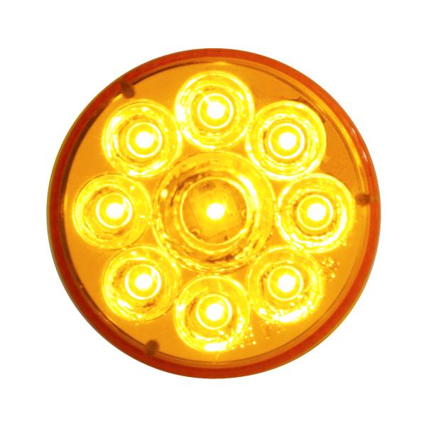 UNITED PACIFIC - UNITED PACIFIC - 39739BAK - KIT DE LUZ REFLECTOR PURO REDONDO DE 9 LED DE 2-1/2" (LIQUIDACIÓN/MARCADOR) - LED ÁMBAR/LENTE ÁMBAR