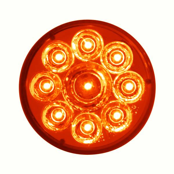 UNITED PACIFIC - UNITED PACIFIC - 39740BRK - KIT DE LUZ REFLECTOR PURO REDONDO DE 9 LED DE 2-1/2" (LIQUIDACIÓN/MARCADOR) - LED ROJO/LENTE ROJA