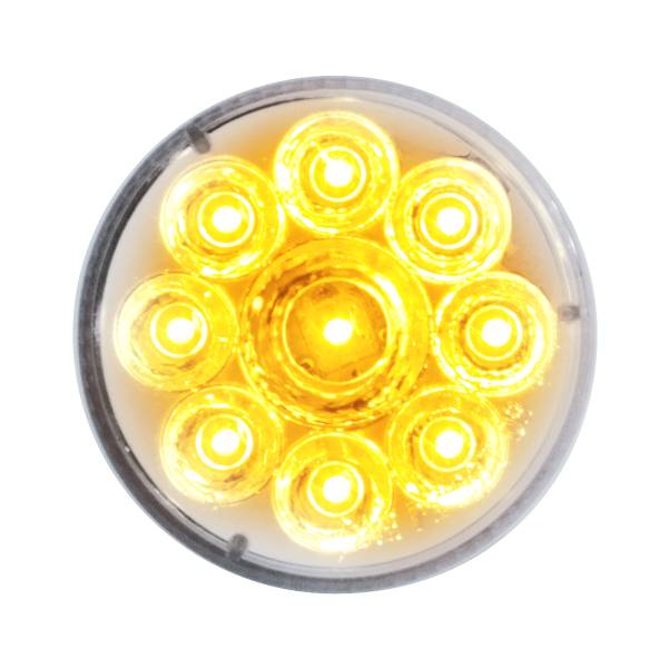 UNITED PACIFIC - UNITED PACIFIC - 39741 - LUZ REFLECTOR PURA REDONDA DE 9 LED DE 2-1/2" (LIQUIDACIÓN/MARCADOR) - LED ÁMBAR/LENTE TRANSPARENTE