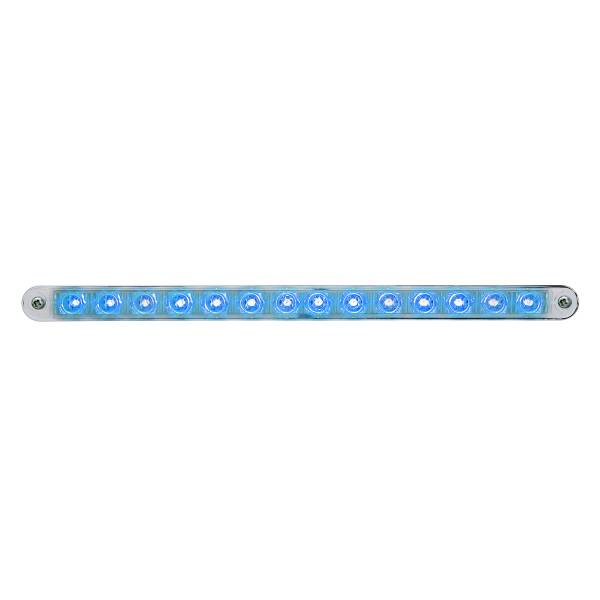 UNITED PACIFIC - UNITED PACIFIC - 39804 - TIRA DE LUCES AUXILIARES DE 14 LED DE 12" CON BISEL - LED AZUL/LENTE TRANSPARENTE