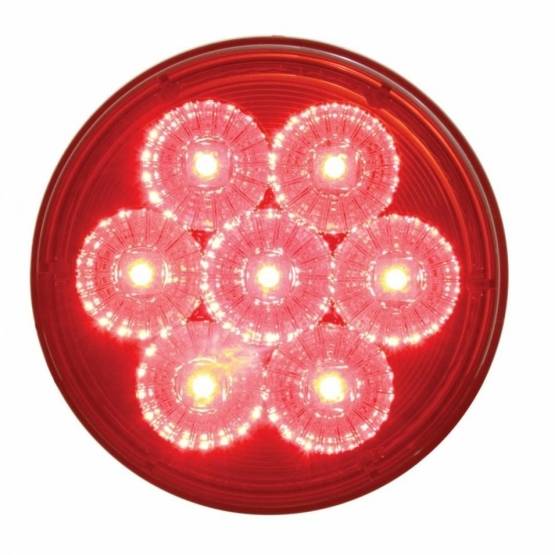 UNITED PACIFIC - UNITED PACIFIC - 39924B - LUZ REFLECTORA REDONDA DE 7 LED DE 4" (PARADA, GIRO Y TRASERA) - LED ROJA/LENTE ROJA (A GRANEL)