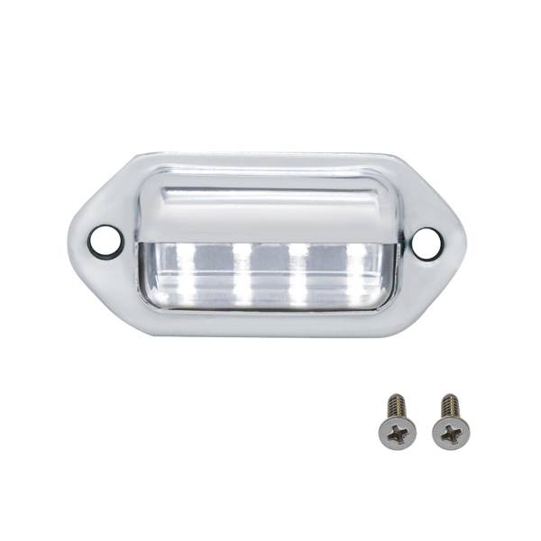 UNITED PACIFIC - UNITED PACIFIC - 39930 - LUZ DE MATRÍCULA/LUZ DE SERVICIOS PÚBLICOS/LUZ DE MATRÍCULA CROMADA DE 4 LED BLANCOS