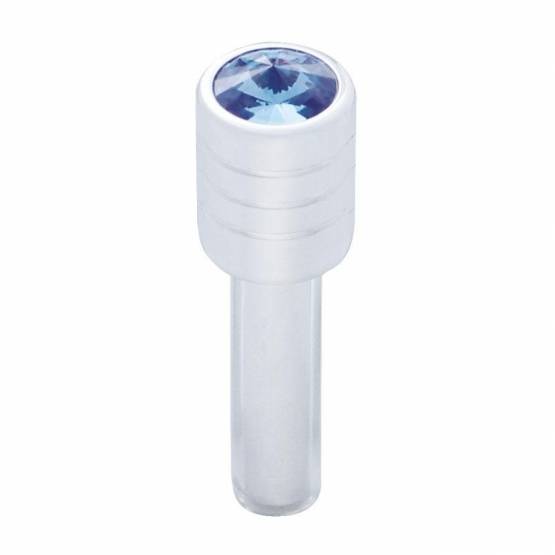 UNITED PACIFIC - UNITED PACIFIC - 40200 - PERILLA DE CERRADURA DE PUERTA CROMADA CON CRISTAL AZUL DE 7/16" (2 UNIDADES/JUEGO)