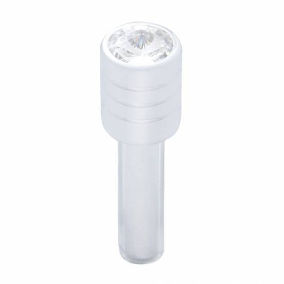 UNITED PACIFIC - UNITED PACIFIC - 40201 - PERILLA DE CERRADURA DE PUERTA CROMADA CON CRISTAL TRANSPARENTE DE 7/16" (2 PIEZAS/JUEGO)