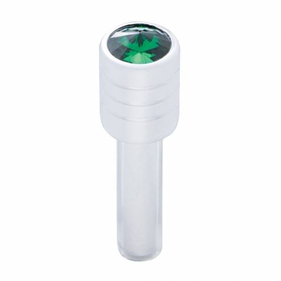 UNITED PACIFIC - UNITED PACIFIC - 40202 - PERILLA DE CERRADURA DE PUERTA CROMADA CON CRISTAL VERDE DE 7/16" (2PC/SET)