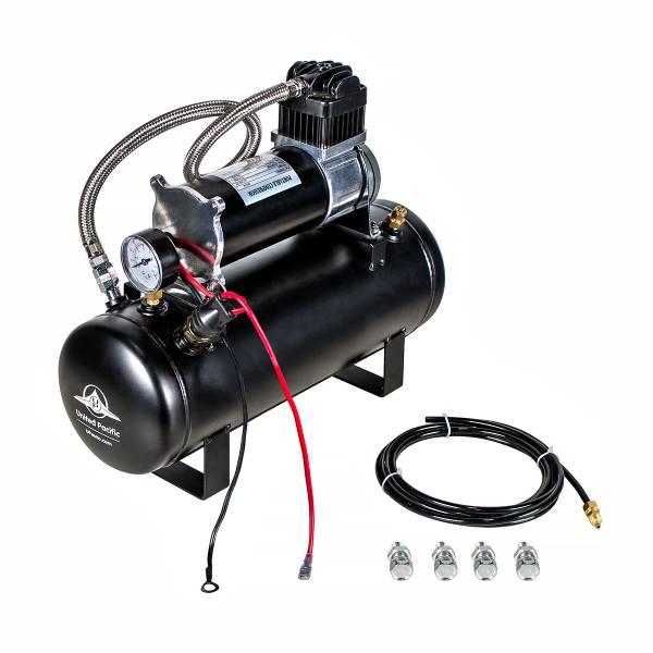 UNITED PACIFIC - UNITED PACIFIC - 46154 - KIT DE TANQUE Y COMPRESOR DE AIRE DE TRABAJO PESADO 12 V 150 PSI - SERIE DE COMPETENCIA