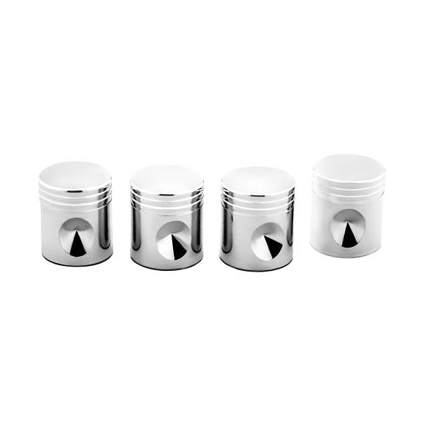 UNITED PACIFIC - UNITED PACIFIC - 70031 - TAPONES DE VÁLVULA DE PISTÓN CROMADOS (PACK DE 4)