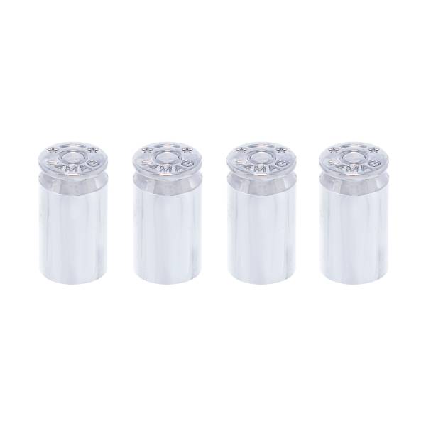 UNITED PACIFIC - UNITED PACIFIC - 70066 - TAPONES DE VÁLVULA DE CARCASA DE BALA CROMADOS (PACK DE 4)