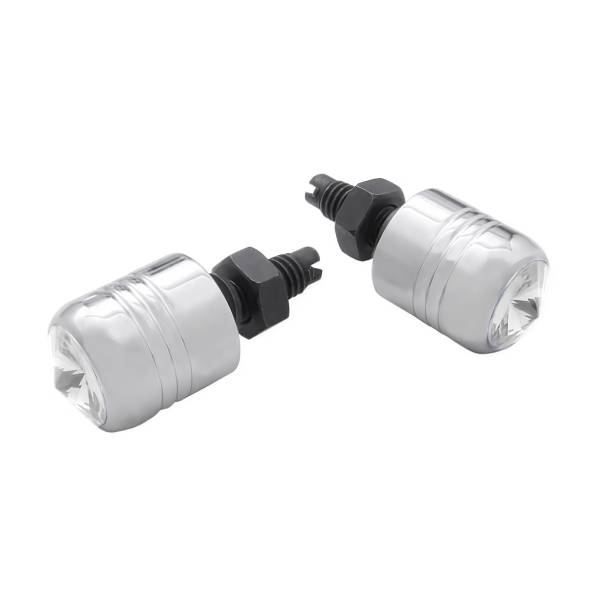 UNITED PACIFIC - UNITED PACIFIC - 70082 - SUJETADOR DE MATRÍCULA DE ALUMINIO CROMADO CON CRISTAL TRANSPARENTE (PACK DE 2)