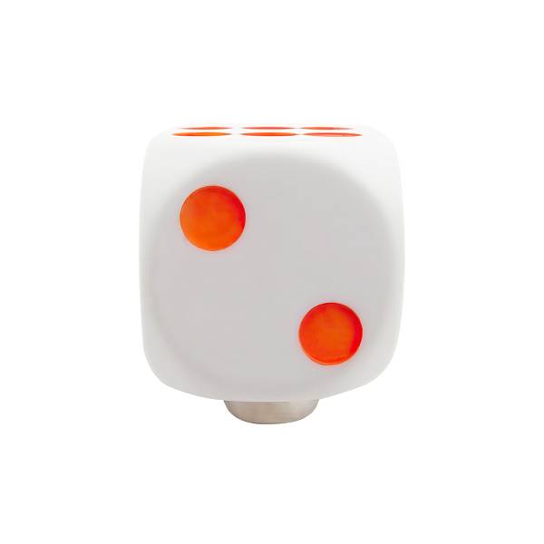 UNITED PACIFIC - UNITED PACIFIC - 70162 - POMO DE CAMBIO DE DADOS BLANCO CON PUNTOS BRILLANTES