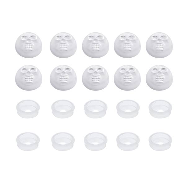 UNITED PACIFIC - UNITED PACIFIC - 70197 - TAPA A PRUEBA DE CRÁNEO DE PLÁSTICO CROMADO PARA TORNILLOS DE 1/4" (PACK DE 10)