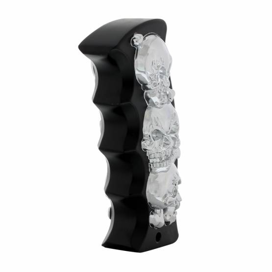 UNITED PACIFIC - UNITED PACIFIC - 70711 - POMO DE CAMBIO DE MARCHAS CON MANGO DE PISTOLA SKULLS - NEGRO/CROMADO