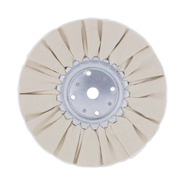 UNITED PACIFIC - UNITED PACIFIC - 90024 - PULIDORA DE VÍAS RESPIRATORIAS TRATADAS CON COLOR BLANCO DE 8" - EJE DE 5/8" Y 1/2"