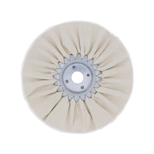 UNITED PACIFIC - UNITED PACIFIC - 90067 - PULIDORA DE VÍAS RESPIRATORIAS TRATADAS CON COLOR BLANCO DE 6" - EJE DE 5/8" Y 1/2"
