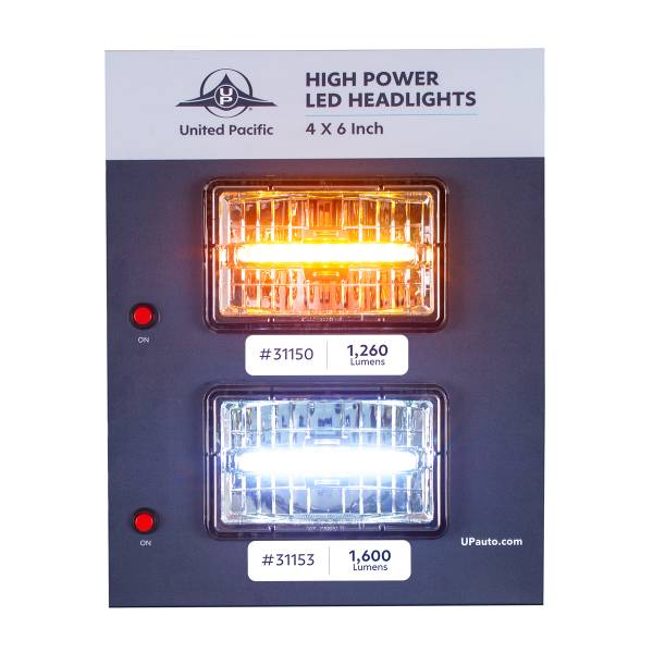 UNITED PACIFIC - UNITED PACIFIC - 99124 - PANTALLA PARA LUCES DE 4" X 6" - LUCES ALTAS/BAJAS