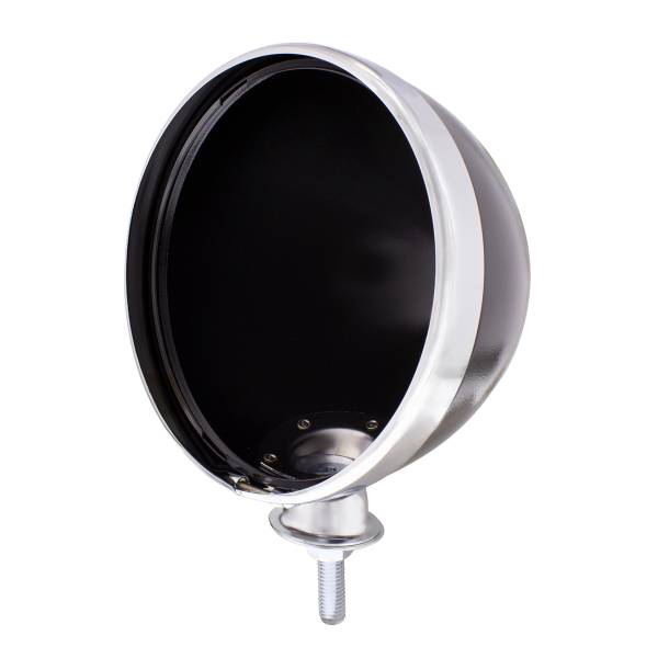 UNITED PACIFIC - UNITED PACIFIC - A5022B - CARCASA DE FARO ESTILO DIETZ NEGRO DE 7" Y LLANTA CROMADA SOLAMENTE Y 34222 PIGTAIL (PAR)