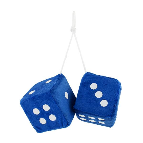 UNITED PACIFIC - UNITED PACIFIC - C5038B - DADOS FUZZY CLÁSICOS DE 3" X 3", AZUL (PAR)