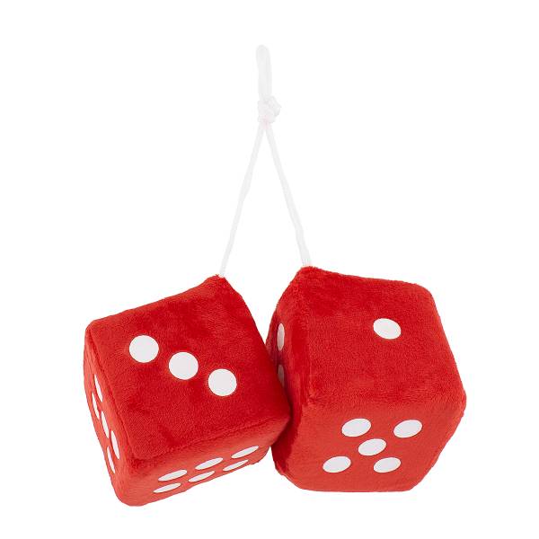 UNITED PACIFIC - UNITED PACIFIC - C5038R - DADOS FUZZY CLÁSICOS DE 3" X 3", ROJO (PAR)