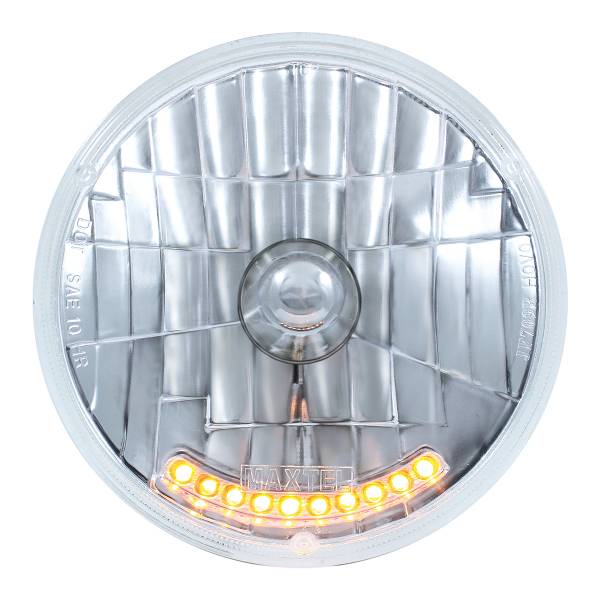 UNITED PACIFIC - UNITED PACIFIC - S2010LED - FARO DELANTERO DE CRISTAL DE 7" CON 10 LUCES DE POSICIÓN LED AMBAR