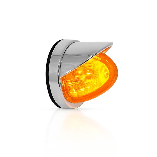 ATM - ATM - 1060CAV - PLAFON ATM 9 LEDS AMBAR REPUESTO DE ZEPELIN REDONDO 7.2 X 9.3 CM VICERA CROMADA 12-24V