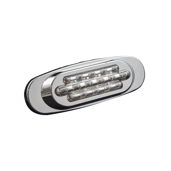 ATM - ATM - 1002B - PLAFON PLASTINOVA 16 LEDS BLANCO OVALADO BISEL CROMADO 12-24V