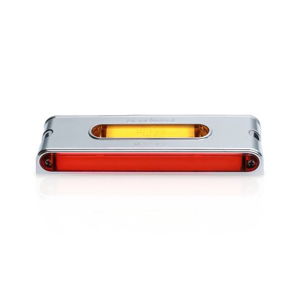 ATM - ATM - 1028MH - LUZ LATERAL MIXTA TRES CARAS 17.3 X 2.5 X 5.9 CM HALO 36 LEDS 12 V ARO ABS CROMADA