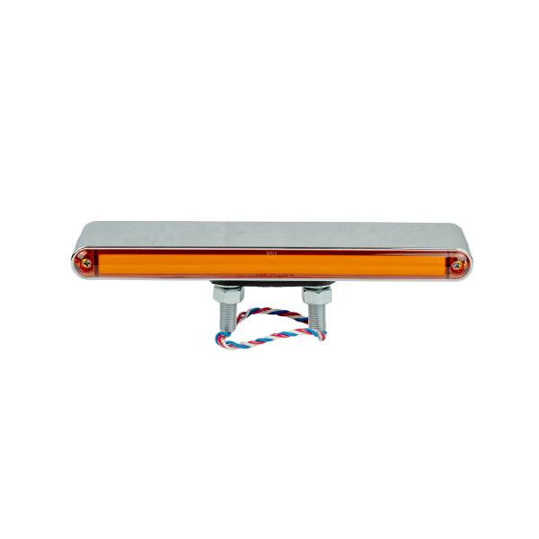 ATM - ATM - 1029H - PLAFON BARRA ATM 42 LEDS AMBAR/ROJO HALO 9 1/4" X 2" X 1" BISEL PLASTICO CROMADO 12-24V