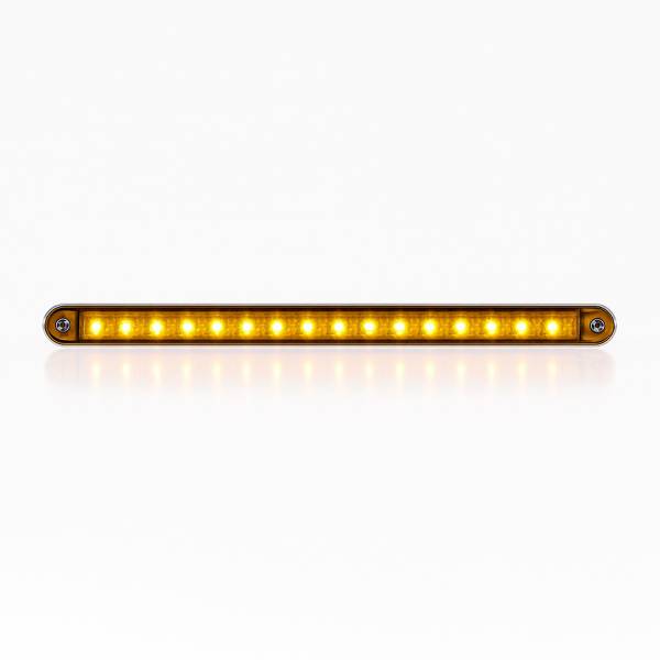 ATM - ATM - 1034A - PLAFON BARRA ATM 20 LEDS AMBAR 12" X 15/16" BISEL CROMADO 12-24V