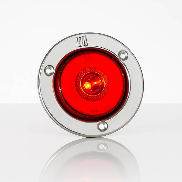 ATM - ATM - 1050R - PLAFON STOP 10 LEDS ROJO HALO REDONDO OJO DE ANGEL 2" ARO ACERO INOXIDABLE MONTAJE 3 TORNILLOS 124V