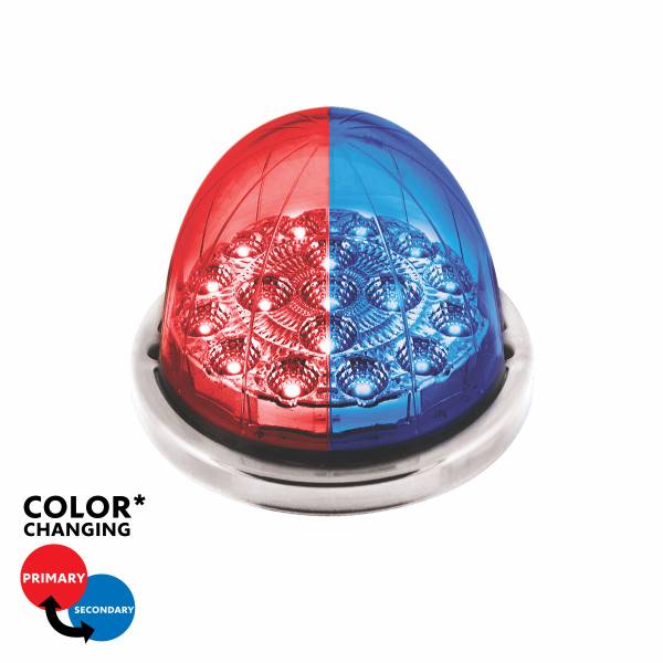 UNITED PACIFIC - UNITED PACIFIC - 35979 - LUZ REPUESTO DE ZEPELIN WATERMELON UNITED PACIFIC 17 LEDS ROJO/AZUL MICA CLARA CON BISEL 12V